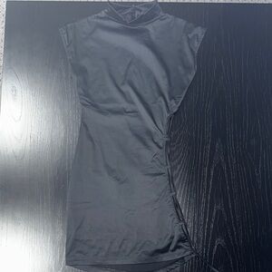 Stylish Black Satin Dress